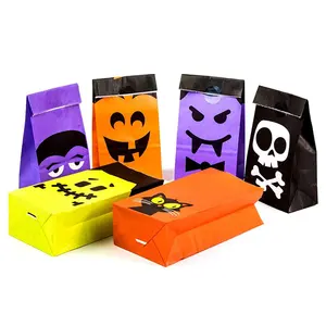 Happy School Halloween Party Paper Therapy Bag Trick or Treat Gift Chocolate Snack Bag