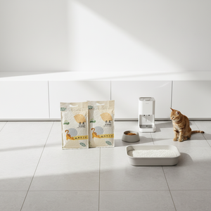 Litière pour chat en tofu naturel de haute qualité, biodégradable et jetable dans les toilettes, à base de plantes, agglomération rapide, hautement absorbante, 90 % de désodorisation - Product Image 1