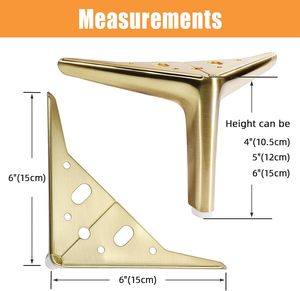 Tùy Chỉnh Chống-Trượt Kim Loại Bàn Chân 100-150Mm Đồ Nội Thất Chân Cho Phòng Ăn Nhà Bếp Phòng Ngủ Phòng Khách Cho Ngoài Trời Bệnh Viện Khách Sạn Sử Dụng - Product Image 5