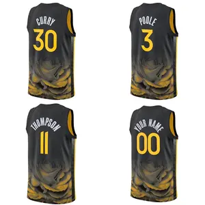 Wholesale Men's Golden State Jersey Stitched Basketball Uniforms High Quality #30 Curry #3 Poole Basketball Jerseys