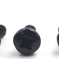 Vis autotaraudeuses à tête cylindrique Pzidrive M4 M5 M6 M8 en oxyde noir avec joint torique étanche pour toiture métallique extérieure, vente en gros OEM