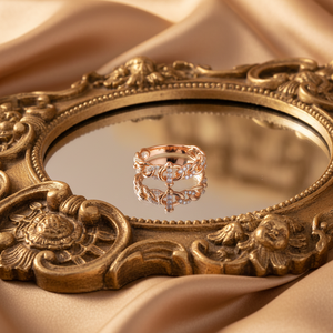 High Quality Hand <b>Crafted</b> Vintage Chain Design <b>Ring</b> Jewelry 18K Solid Gold Real Natural Diamonds Daily Wearing Shiny <b>Ring</b> - Product Image 6