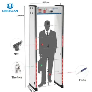 Uniqscan CCTV Camera arco Detector scanner termico gate De Metal per ispezione di sicurezza Led Alarm