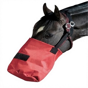Sac à foin en nylon pour chevaux avec sangles réglables pour une alimentation lente, filet à foin, fabricant d'équipements équestres Kanpur Inde - Product Image 1