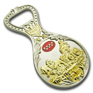 Porte-clés rond avec logo personnalisé gravé au laser, porte-clés en métal de luxe imprimé, souvenir - Product Image 2