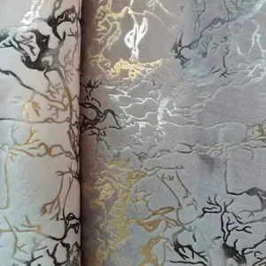 100% polyester bronzed velvet fabric for sofa upholstery
