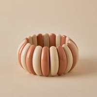 Bracelet Zooying de luxe léger, large, fait main, élastique, géométrique, en perles acryliques pour femme