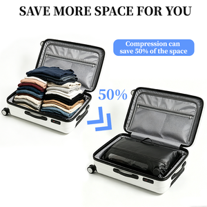 OEM Waterproof Travel Packing <b>Cube</b> Reusable Vacuum <b>Storage</b> Bags for Clothes with Vacuum Pump - Product Image 3