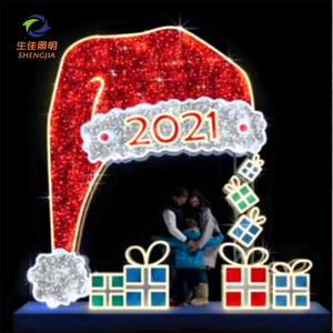 Đèn trang trí cây thông Noel ngoài trời cỡ lớn, chống nước IP65, kiểu dáng thương mại, đèn LED hình sao trang trí đường phố - Product Image 2