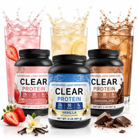 Poudre de protéines de lactosérum transparente 20g avec collagène et enzymes digestives, saveur fruitée, mélange pour boisson protéinée, nutrition sportive (OEM, OBM, ODM)