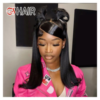 Meilleure vente 360 perruque de cheveux humains Invisible Drawstring Full Hd Lace Front, perruque sans colle pré-plumée 13X6 cheveux humains droits