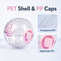 Bola Latihan Hamster Transparan Tahan Lama PVC Plastik 15cm 20cm Bernapas Mudah Dirakit Mainan Hewan Peliharaan Grosir Hamster Dwarf Emas