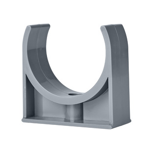 Colliers de tuyauterie en PVC en forme de U à fond plat Rongsheng, 25 32, supports de tuyauterie de drainage en UPVC avec finition en zinc - Product Image 1