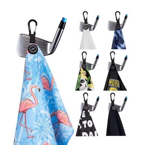 Support de serviette de golf en cuir avec mousqueton et crochet pour tête de club, personnalisable avec logo, pour serviette en microfibre, accessoire pour fers de golf, OEM - Product Image 6