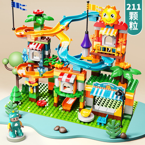 Feelo Jouet éducatif pour enfants 211 pièces Grand circuit de construction en blocs pour enfants 2021 - Product Image 4