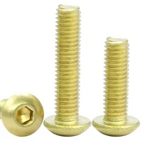 Vis métriques M1.6 DIN en laiton, cuivre, alliage de bronze H59 H62, à tête cylindrique hexagonale, à six pans creux