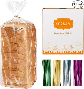 Bolsas de Plástico Desechables para Pan con Refuerzo Lateral Reversible, Cierres Termosellados, Conservación a Prueba de Humedad para Panaderos Caseros - Product Image 3