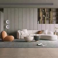 Ensemble de canapés sectionnels en velours courbé moderne avec rembourrage en éponge, design semi-circulaire durable pour le mobilier de salon