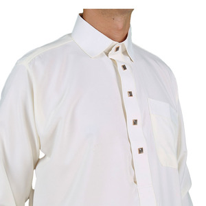 Estilo islámico <span class=keywords><strong>Qatar</strong></span>í <span class=keywords><strong>de</strong></span> manga larga para hombre Thobe Color sólido diseño Jalabiya con manga <span class=keywords><strong>de</strong></span> puño - Product Image 3