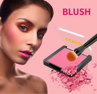 Vente en gros de fard à joues végétaliens Maquillage Palette de fard à joues unique à haute teneur en pigments Poudre pour visage de marque privée Blush mat rose
