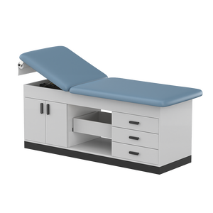 Meja Perawatan Medis Gaya Klinik dengan Kabinet, Meja Pemeriksaan, Tempat Tidur Pijat, Furnitur Rumah Sakit Mt Fixed Height dengan 4 Laci & 2 Pintu - Product Image 1