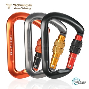 Mousqueton à verrouillage automatique pour l'industrie lourde, multifonction, 30KN, pour activités d'escalade en extérieur, en aluminium aviation 7075 anodisé - Product Image 4