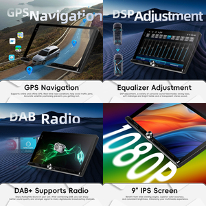 Autoradio Android Podofo 9 pouces 2+64G avec Carplay/Android Auto sans fil, GPS, WiFi et clavier piano – Vente en gros - Product Image 3