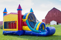 Château gonflable en PVC commercial avec toboggan et plate-forme de saut pour jardin maternelle garderie et aéroport à vendre