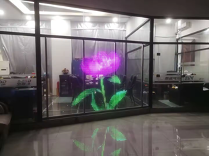 Tùy Chỉnh Sáng Tạo Siêu Mỏng Đầy Đủ Màu Sắc Cong Dính Màn Hình Thủy Tinh Trong Suốt LED Phim Hiển Thị Cho Trung Tâm Mua Sắm Video Tường - Product Image 3