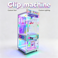 Machine de capture d'OVNI à monnayeur, jeu d'arcade à grue avec lumière LED et musique pour centre de divertissement familial