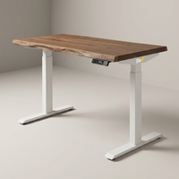 Bureau debout électrique à double moteur, grand cadre de bureau réglable en hauteur, poste de travail assis-debout pour bureau, 140x70cm