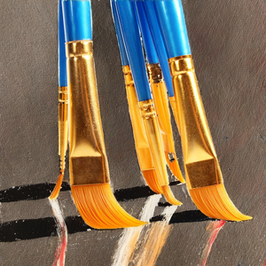 Ensemble de pinceaux d'artiste en nylon avec manche en plastique LUOYA HB-021 pour étudiants en art, peinture à l'aquarelle, acrylique/huile, Zhejiang - Product Image 2