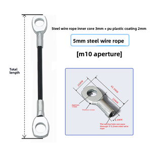 Câble de sécurité en acier inoxydable avec terminaux zingués personnalisés, avec <span class=keywords><strong>suspension</strong></span> et fixation - Product Image 5