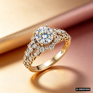 S925 Personalizado | 10 mil | 14K | Anillo de Boda de Oro Sólido de 18K con Diamante Cultivado en Laboratorio de Un Quilate, Corte Brillante, Certificado IGI, Calidad VVS-VS, para Fiesta - Product Image 5