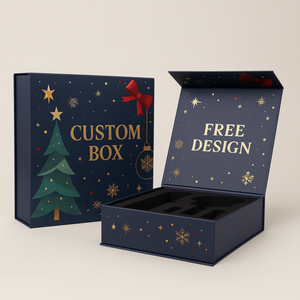 Cajas plegables de embalaje de regalo de Navidad de alta calidad, caja magnética de lujo con logotipo personalizado, juegos de joyería cosmética y regalo de moda - Product Image 1