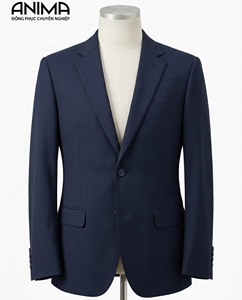 Traje de Negocios Casual para Hombre ANIMA de Vietnam, Corte Slim, Color Sólido, Elegante, Cuello en V, Alta Calidad, Doble Abertura, Antiarrugas - Product Image 1