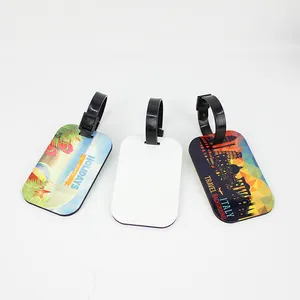 LT-06 Yiwu Factory Price Double Side sublimation heat press blanks sublimation MDF Luggage Tag