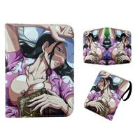 SY Anime One Pieces Porte-carte 400 fentes en cuir PU fermeture éclair classeur de cartes à collectionner Album de stockage de grande capacité pour les collectionneurs