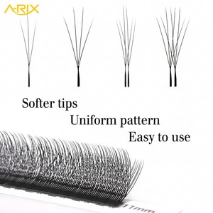 ขนตาโคลเวอร์ขนตา A-RIX แบบมืออาชีพรูป W รูปร่างแบบนุ่มสีดำด้านเพิ่มวอลลุ่ม3D - Product Image 2