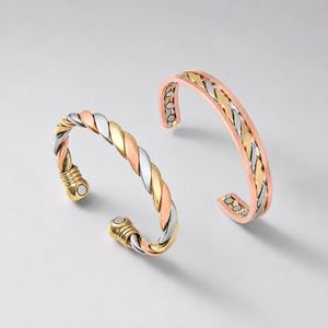 New Hot Sale Women's Trendy Adjustable Energy <b>Healing</b> Bangle Arthritis Pain Relief Therapy Healthy Bio Magnetic <b>Bracelet</b> - Product Image 1