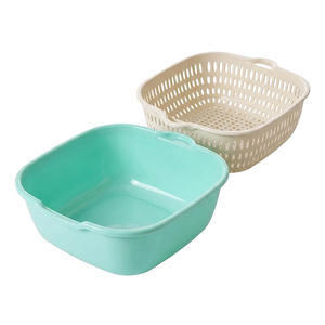 Ele-Gate <b>Colander</b> With Basin 2L Bpa Free For Vegetable Meat Fish Draining - Product Image 2