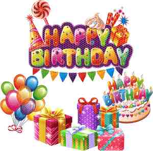 Vente flash 2024 - Décorations automobiles réfléchissantes - Aimant de voiture Joyeux anniversaire - Product Image 1