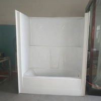 Kit de douche complet en acrylique pour cabine de douche, avec panneaux muraux et base