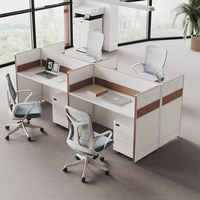 Combinación de Escritorio y Silla de Oficina Modular de Madera, Diseño Moderno y Sencillo para Estación de Trabajo de Servicio al Cliente de Comercio Electrónico