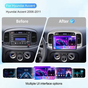 Rhythm Android Auto-DVD-Player Ersatz 9 Zoll Touchscreen GPS BT FM Langlebig für Reparaturwerkstätten für Hyundai <span class=keywords><strong>Accent</strong></span> 2006-2011 - Product Image 2