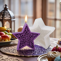 Moule en silicone pour bougie parfumée K592 DIY Moule en plâtre arqué 3D Mandala Croissant de Lune Décor Eid Mubarak Ramadan Moule pour bougie