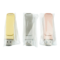 Clé USB SSD haute vitesse en gros, double interface Type-C, disque rotatif en métal avec logo pour promotion et cadeau d'affaires