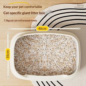 Extra Large High-Sided Cat Litter Box <strong>with</strong> Low Entry,Deep Anti-Scatter Pan for Senior &amp; Short-Leg Cats,Includes Heavy-Duty Scoop - Product Image 1