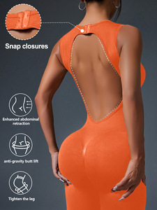 Mono Deportivo Transpirable para Mujer, Ropa Deportiva sin Espalda, Mono de <span class=keywords><strong>Yoga</strong></span> Ajustado de Spandex/Nylon - Product Image 6