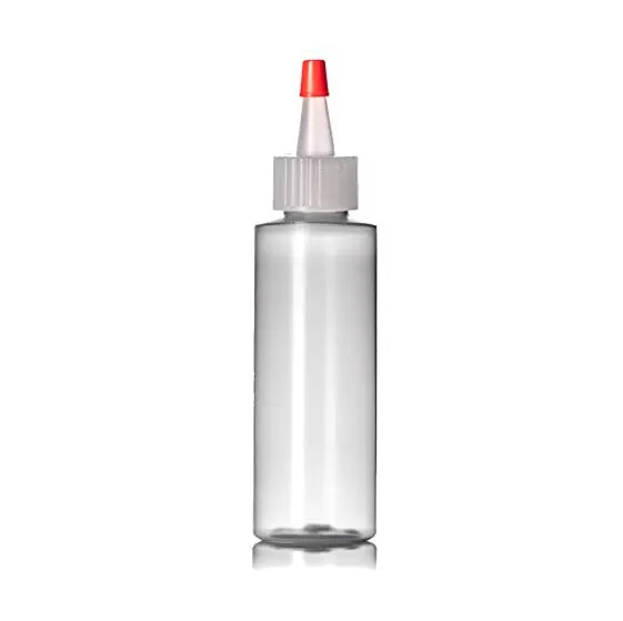Petite bouteille à pression en plastique blanche de qualité alimentaire avec bouchons à pointe rouge Vente en gros